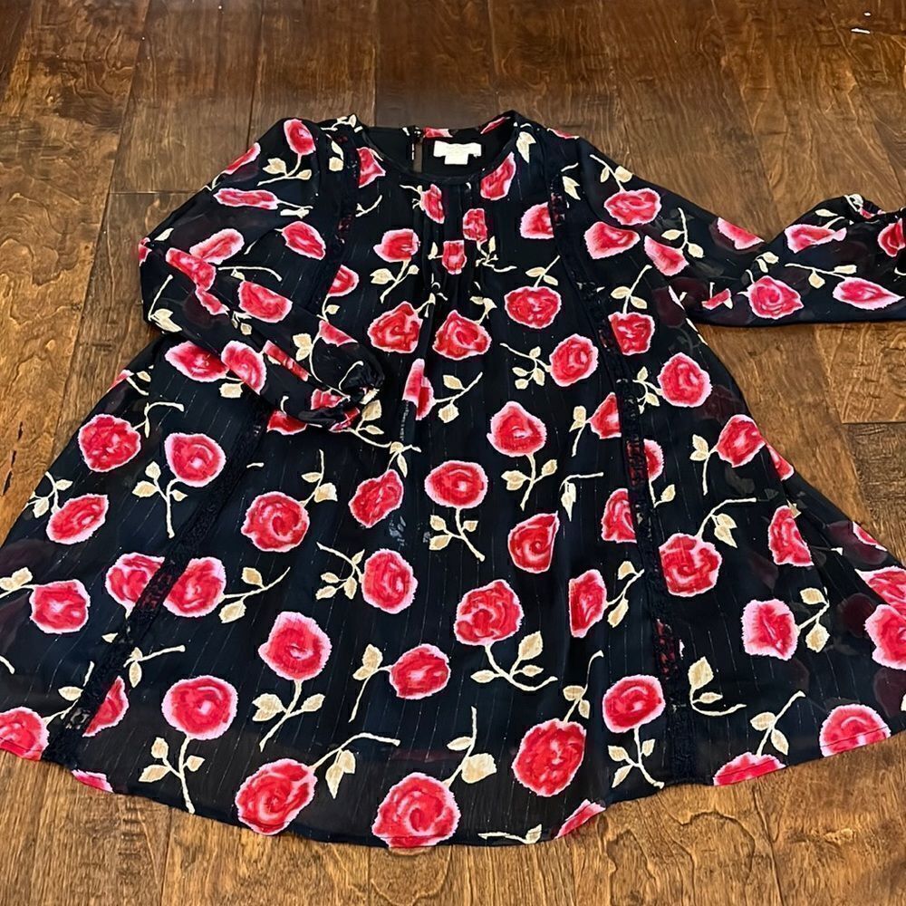 Kate Spade Hazy Rose Metallic Chiffon dress, size 10!